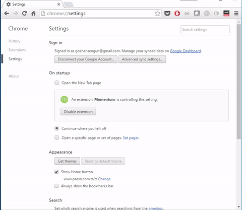 Chrome network settings part 1