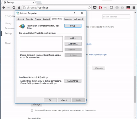 Chrome network settings part 2